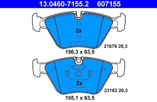 Brake Pad Set, disc brake 13.0460-7155.2 - image 2