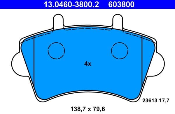 Brake Pad Set, disc brake 13.0460-3800.2 - image 2