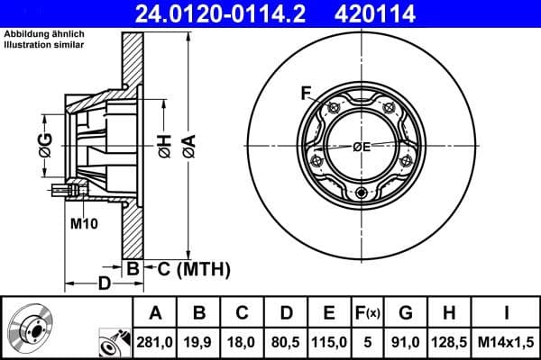 Brake Disc 24.0120-0114.2 - image 2