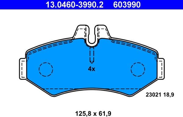 Brake Pad Set, disc brake 13.0460-3990.2 - image 2