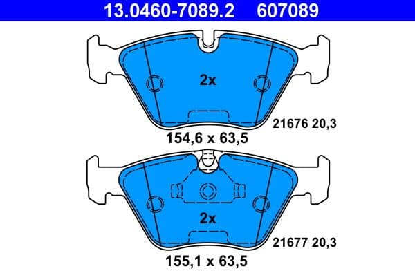 Brake Pad Set, disc brake 13.0460-7089.2 - image 2