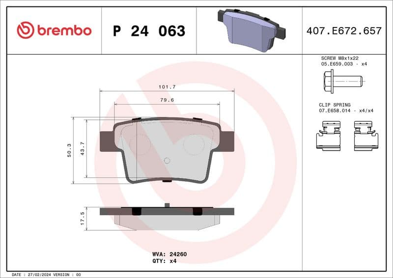 Brake Pad Set, disc brake PRIME LINE P24063 - image 3