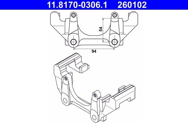 Bracket, brake caliper 11.8170-0306.1 - image 2