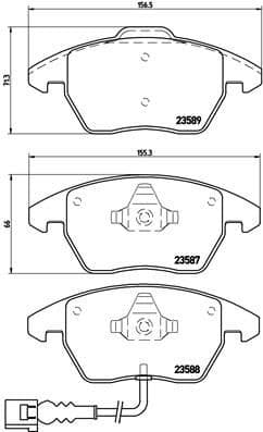 Brake pads front, Top Quality P85075 - image 3