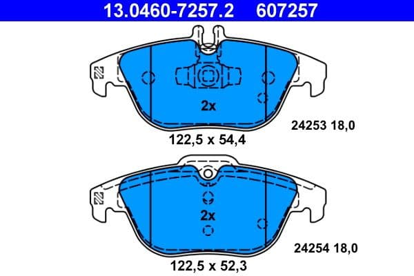 Brake Pad Set, disc brake 13.0460-7257.2 - image 2