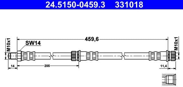 Brake Hose 24.5150-0459.3 - image 2