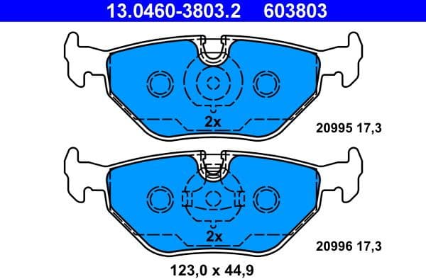 Brake Pad Set, disc brake 13.0460-3803.2 - image 2
