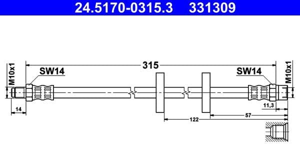Brake Hose 24.5170-0315.3 - image 2