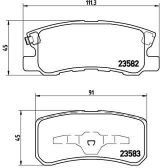 Brake pads rear, Top Quality P54031 - image 3