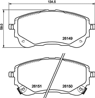 Brake Pad Set, disc brake 8DB 355 040-191 - image 4