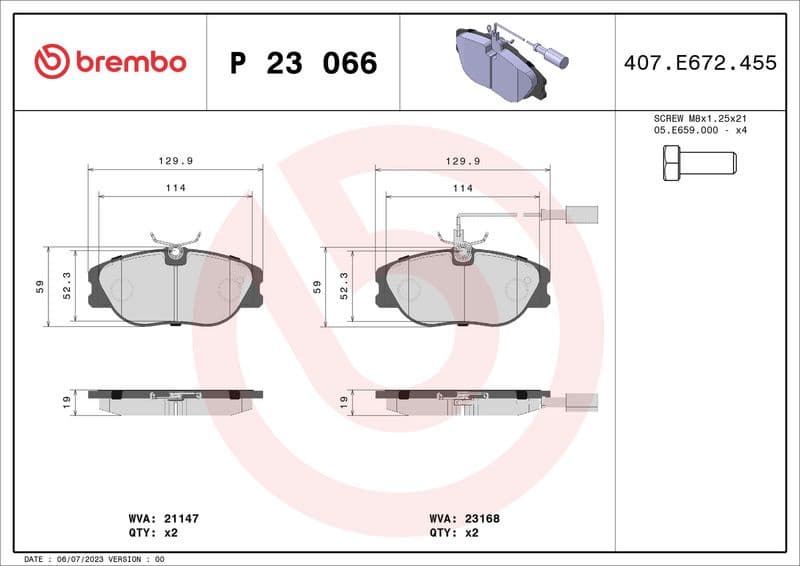 Brake Pad Set, disc brake PRIME LINE P23066 - image 3