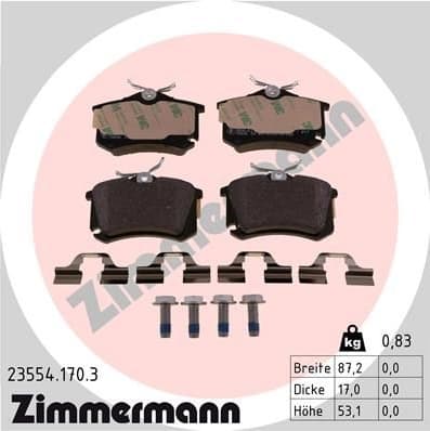 Brake Pad Set, disc brake 23554.170.3