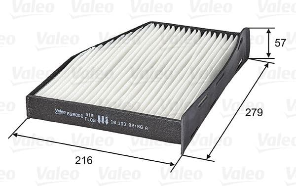 Filter, cabin air VALEO ESSENTIAL 698800