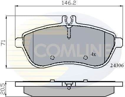 Brake pads front CBP01786