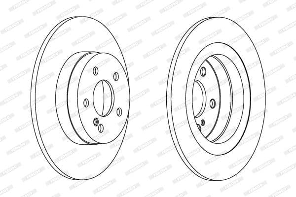 Brake discs kit rear, (2pcs), Top Quality DDF1691C - image 3