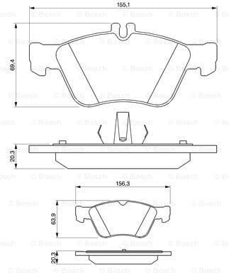 Brake Pad Set, disc brake 0986494001 - image 7