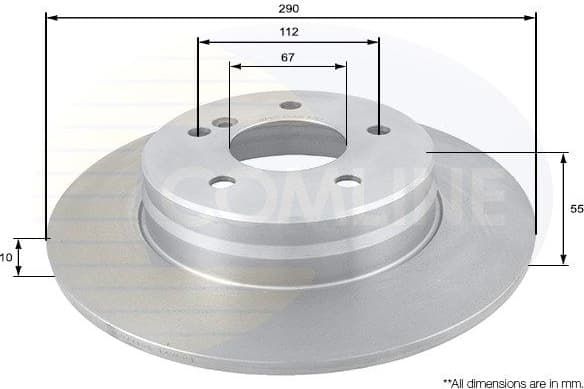 Brake disc, 1pcs REAR ADC1635 - image 2