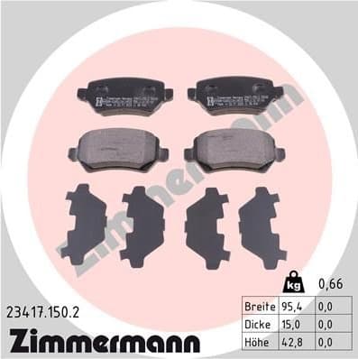 Brake Pad Set, disc brake 23417.150.2