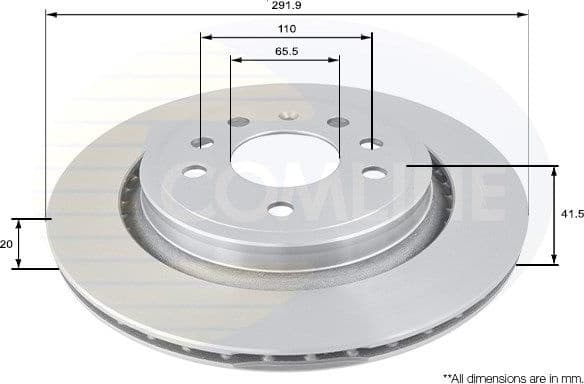 Brake disc, 1pcs REAR ADC1136V - image 2