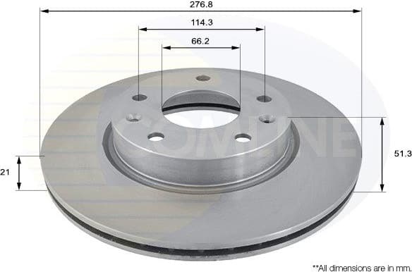 Brake disc, 1pcs FRONT ADC1309V - image 2