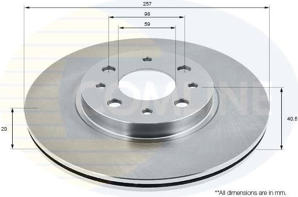 Brake disc, 1pcs FRONT ADC1803V - image 2