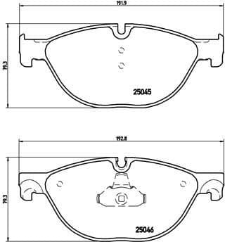 Brake pads front, Top Quality P06076