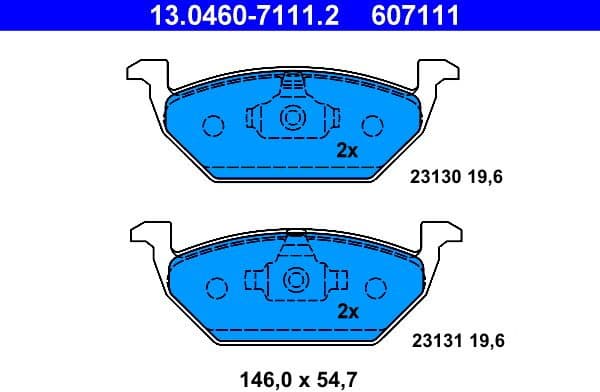 Brake Pad Set, disc brake 13.0460-7111.2 - image 2