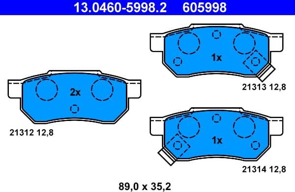 Brake Pad Set, disc brake 13046059982 - image 2
