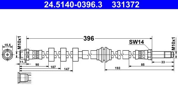 Brake Hose 24.5140-0396.3 - image 2