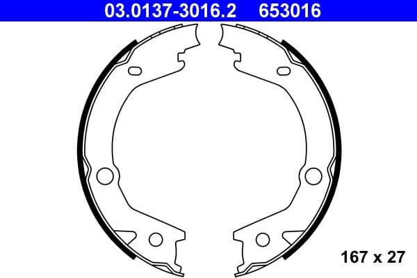 Brake Shoe Set, parking brake 03.0137-3016.2 - image 2