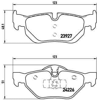 Brake pads rear, Top Quality P06038 - image 3