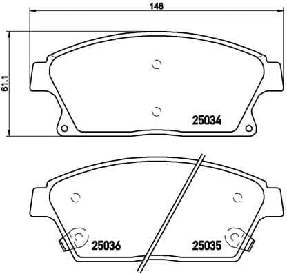 Brake pads front, Top Quality P59077 - image 3