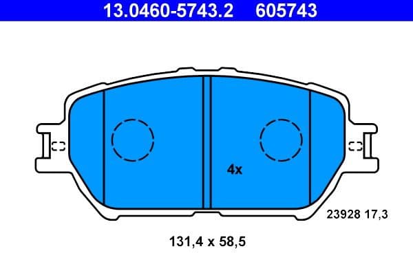 Brake Pad Set, disc brake 13.0460-5743.2 - image 2