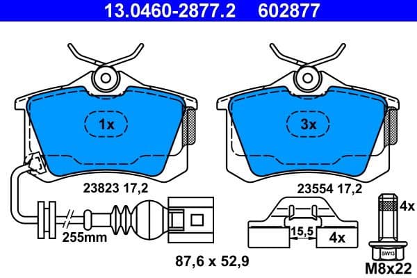 Brake Pad Set, disc brake 13.0460-2877.2 - image 3