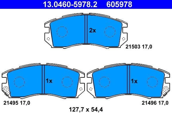 Brake Pad Set, disc brake 13.0460-5978.2 - image 2