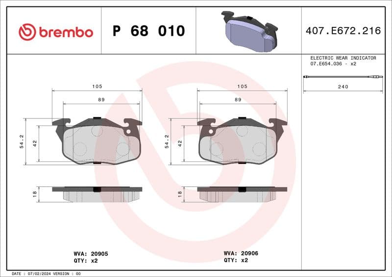 Brake Pad Set, disc brake PRIME LINE P68010 - image 3