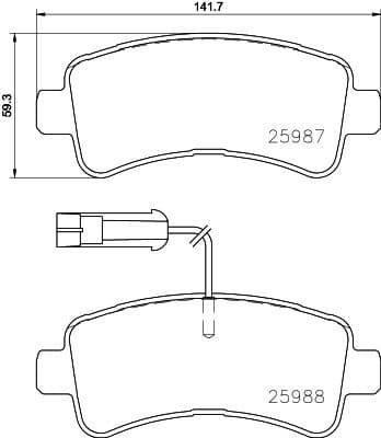 Brake Pad Set, disc brake PRIME LINE P61130 - image 3