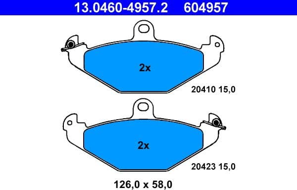 Brake Pad Set, disc brake 13.0460-4957.2 - image 2