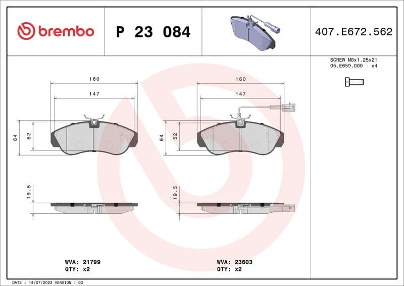 Brake Pad Set, disc brake PRIME LINE P23084 - image 3