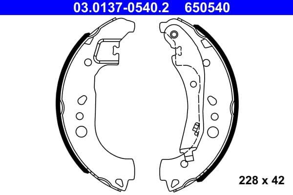 Brake Shoe Set 03.0137-0540.2 - image 3