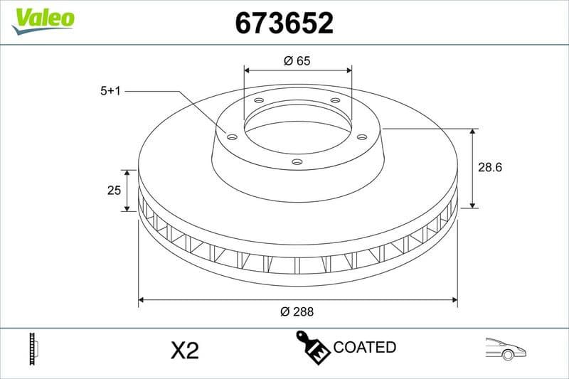 Brake Disc COATED 673652