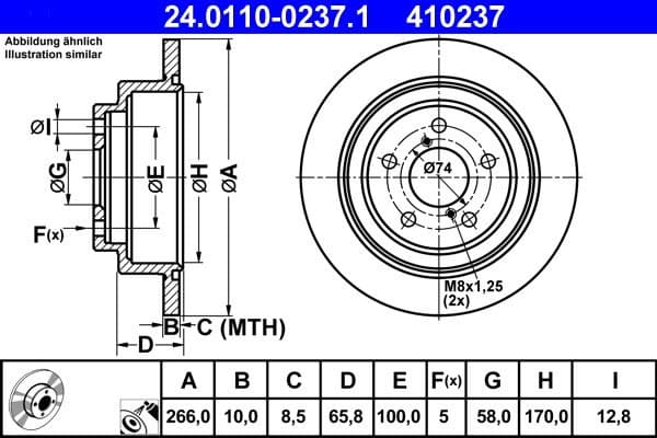 Brake Disc 24.0110-0237.1 - image 2