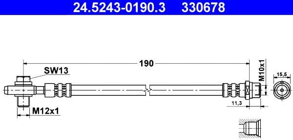 Brake Hose 24.5243-0190.3 - image 2