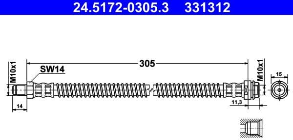 Brake Hose 24.5172-0305.3 - image 2