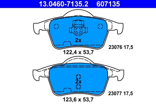 Brake Pad Set, disc brake 13.0460-7135.2 - image 2