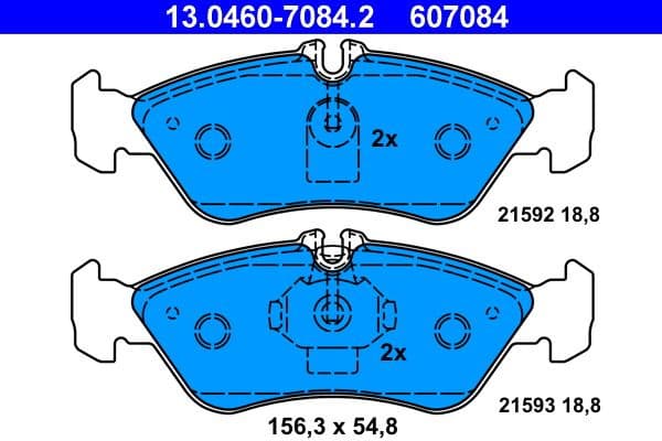 Brake Pad Set, disc brake 13.0460-7084.2 - image 2