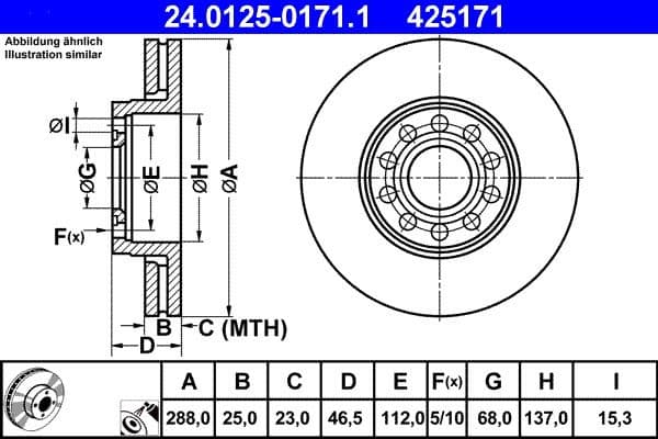 Brake Disc 24.0125-0171.1 - image 2