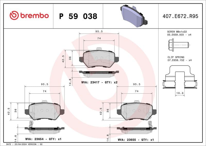 Brake Pad Set, disc brake PRIME LINE P59038 - image 3