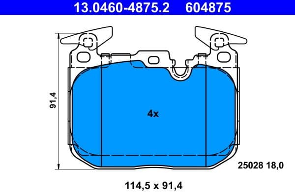 Brake Pad Set, disc brake 13.0460-4875.2 - image 2