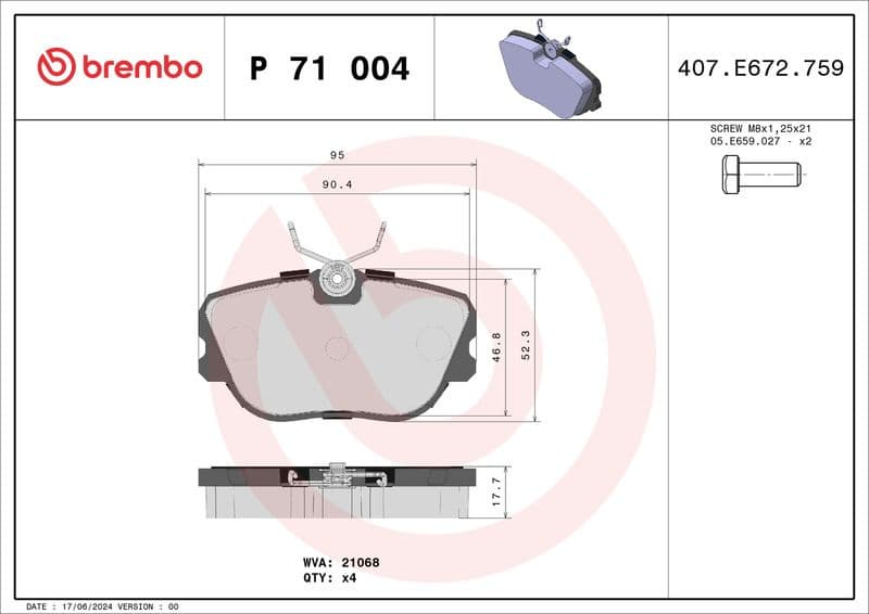 Brake Pad Set, disc brake PRIME LINE P71004 - image 3